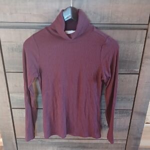 Cyrus Deep Burgundy Cowl Neck Sweater